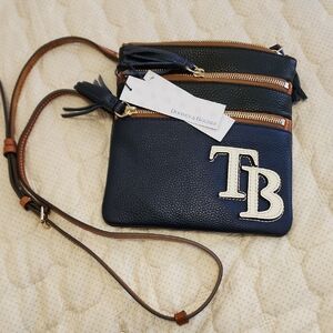 Dooney & Bourke Ray's Triple Zip Crossbody Bag Ltd Edition Tampa Bay Rays